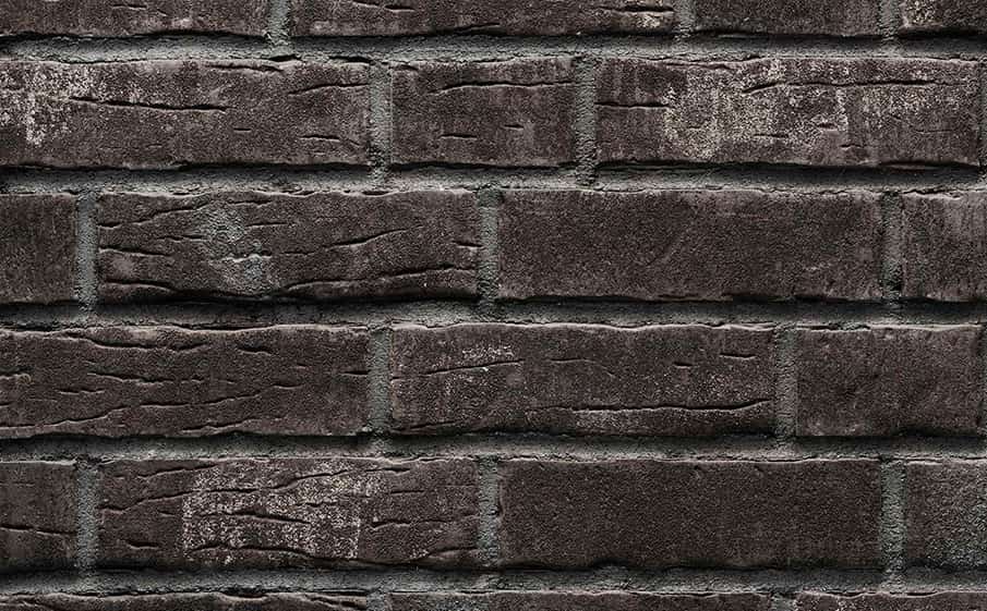 Фото Клинкерная плитка под кирпич Stroeher Steinlinge 376 platinschwarz рельефная NF14, 240*71*14 мм