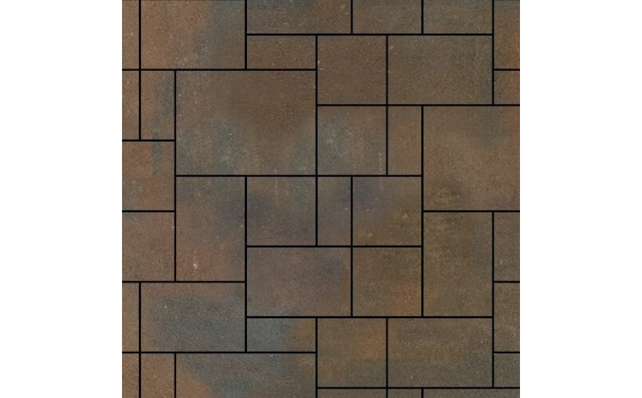 Фото Плитка тротуарная SteinRus Инсбрук Альпен Б.7.Псм.6, гладкая, ColorMix Штайнрус, толщина 60 мм