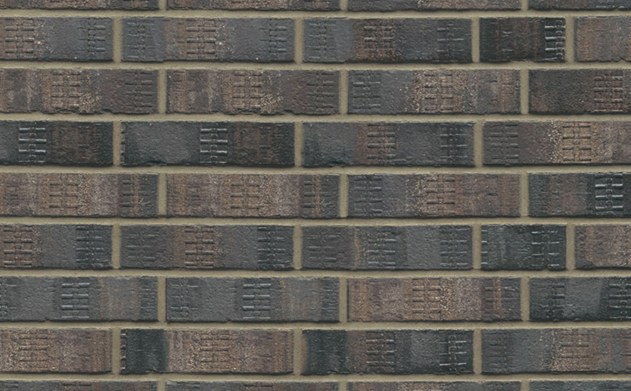 Фото Кирпич клинкерный Muhr 15F Schwarz-bunt Edelglanz bes. Fuss., Spar NF, 240*55*71 мм