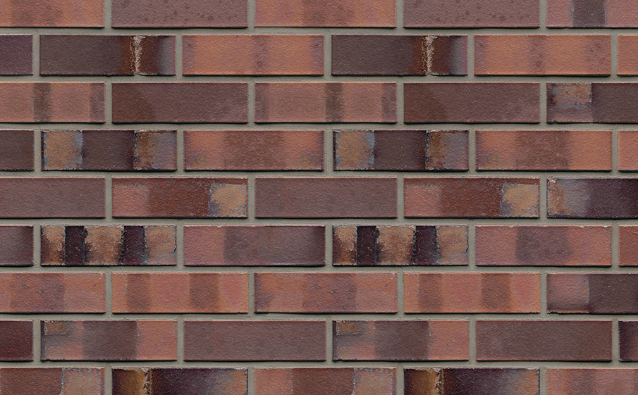 Фото Кирпич клинкерный Muhr 04S Rotbraun-bunt Spezial гладкий, 240*115*71 мм