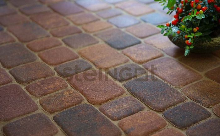 Фото Плитка тротуарная Steingot Колормикс, Классика, Агатовый камень (Blend), комплект 3 шт, толщина 60 мм