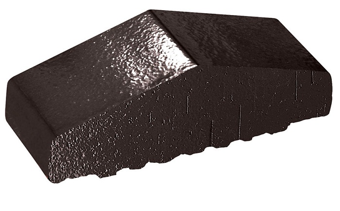 Фото Клинкерный заборный элемент полнотелый King Klinker 17 Onyx black, 180/120*65*58 мм
