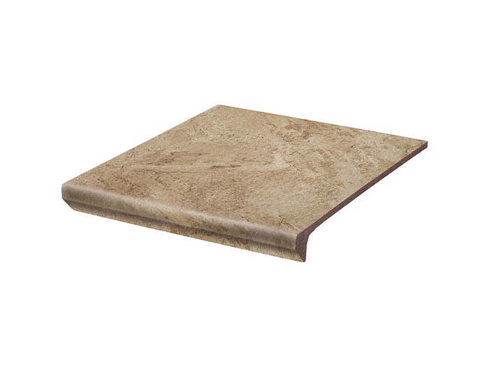 Фото Клинкерная ступень Paradyz Mattone Pietra Beige с капиносом, 330*300*11 мм