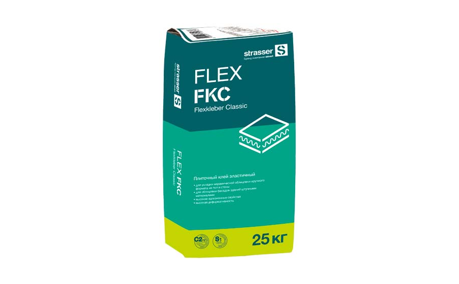 Фото Эластичный плиточный клей strasser FLEX FKC, 25 кг