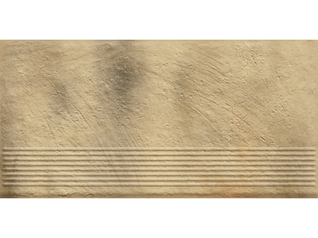 Фото Клинкерная ступень с насечками Paradyz Eremite, Sand, 600*300*8,5 мм