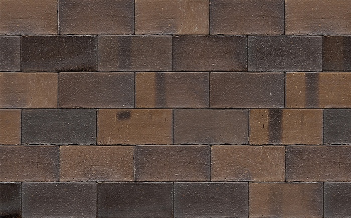 Фото Клинкерная брусчатка Westerwaelder Klinker PK833A Schwarz-braun, 200*100*52 мм