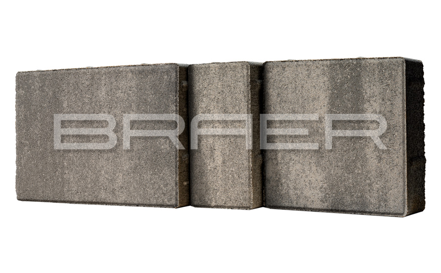 Фото Плитка тротуарная BRAER Мозаика Color Mix Туман, толщина 60 мм