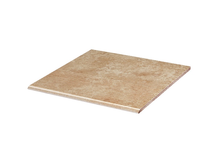 Фото Клинкерная ступень с насечками Paradyz Ilario, Beige, 300*300*8,5 мм