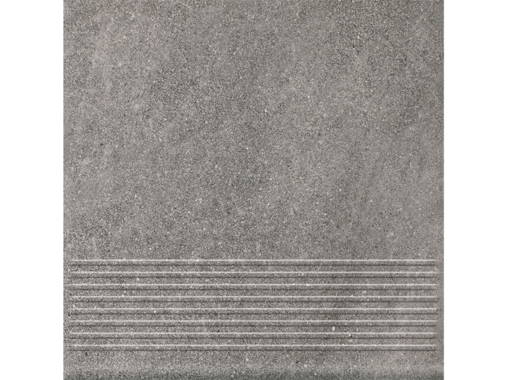 Фото Клинкерная ступень с насечками Paradyz Mattone Sabbia, Grafit, 300*300*8,5 мм