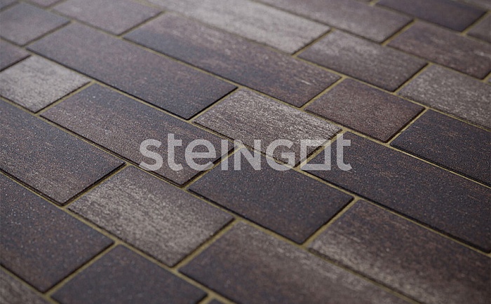 Фото Плитка тротуарная Steingot Колормикс, Маринталь, Бурый камень (Stein Brown), комплект 4 шт, толщина 60 мм