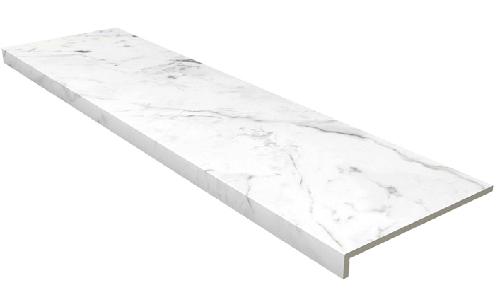 Фото Ступень с прямым носиком Gres Aragon Marble Carrara Blanco 1197*315*14 мм