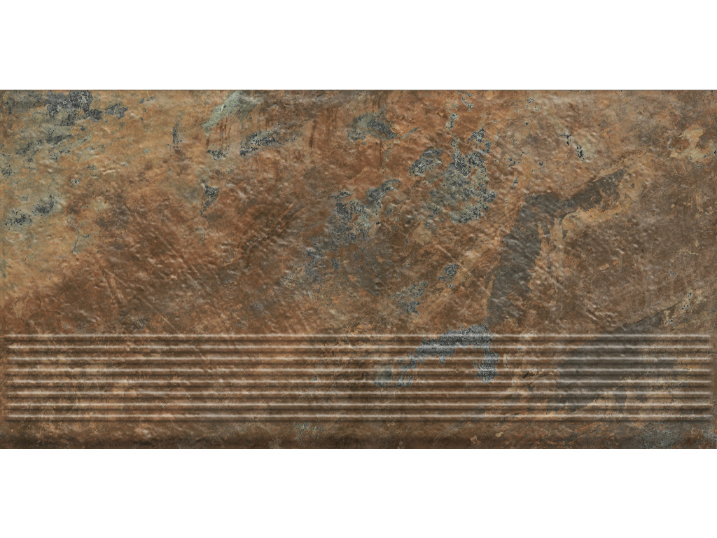 Фото Клинкерная ступень с насечками Paradyz Ardis, Rust, 600*300*8,5 мм