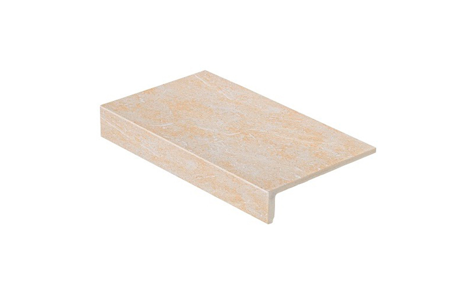 Фото Клинкерная ступень прямоугольная Stroeher Keraplatte Roccia 833 corda 294х175х52х10 мм