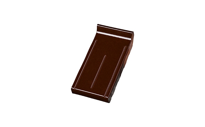 Фото Клинкерный завершающий водоотлив Terca Dark brown shine, 215*105*30 мм