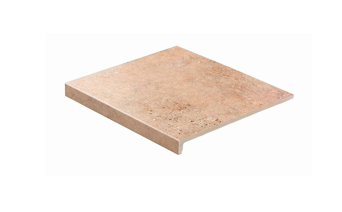 Фото Клинкерная ступень прямоугольная рядовая Stroeher Loftstufe Gravel Blend 961 brown 294х340х35х11 мм