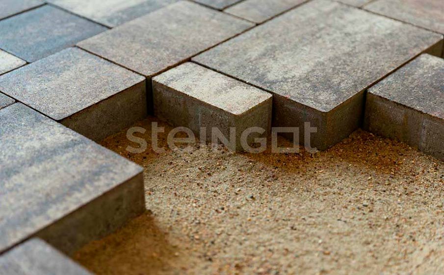 Фото Плитка тротуарная Steingot Колормикс, Бавария, Бурый камень (Stein Brown), комплект 4 шт, толщина 60 мм