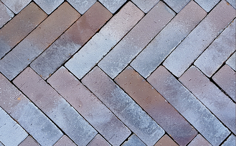 Фото Клинкерная брусчатка Muhr №10 Violettblau geflammt, 240*55*52 мм