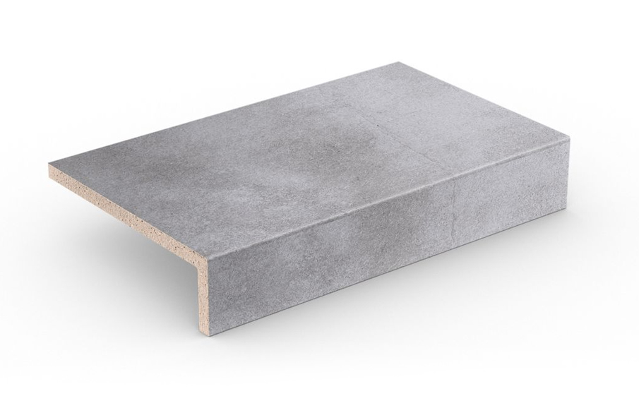 Фото Клинкерная ступень прямоугольная Stroeher Keraplatte Aera, 705 beton, 294х175х52х10 мм