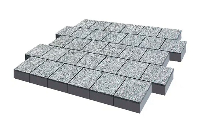 Фото Плитка тротуарная SteinRus Валенсия Б.3.К.8, Backwash, Гранит, 300*300*80 мм
