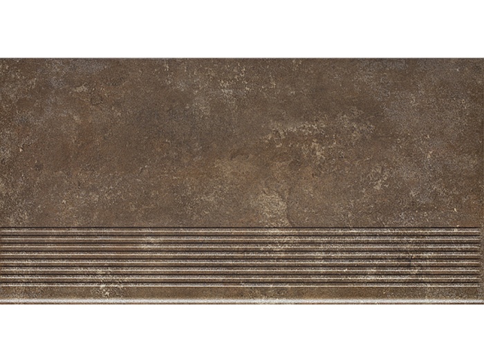 Фото Клинкерная ступень с насечками Paradyz Ilario, Brown, 600*300*8,5 мм