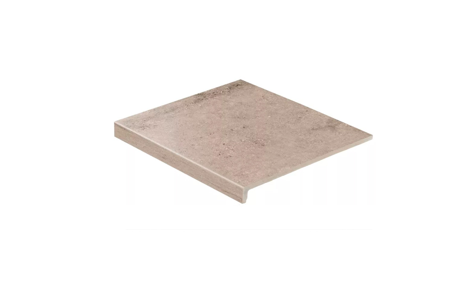 Фото Клинкерная ступень прямоугольная рядовая Stroeher Loftstufe Gravel Blend 964 taupe 294х340х35х11 мм