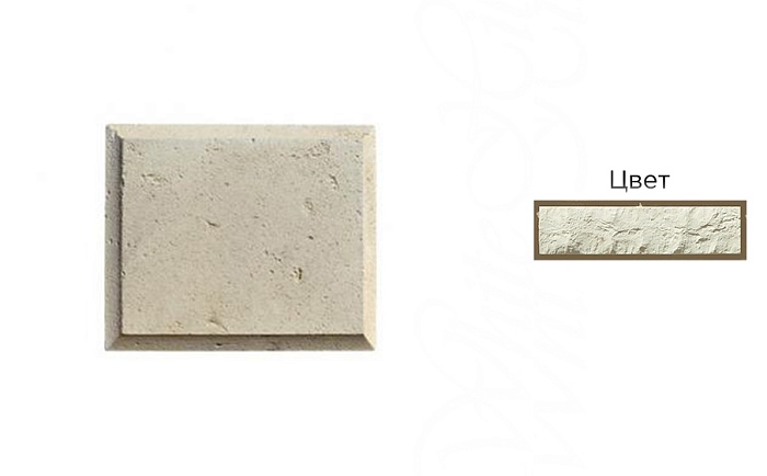 Фото Рустовый камень White Hills 852-00 белый, 300*250*21-40 мм