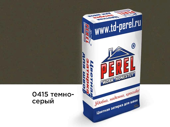Фото Затирка для швов Perel RL 0415 темно-серая, 25 кг
