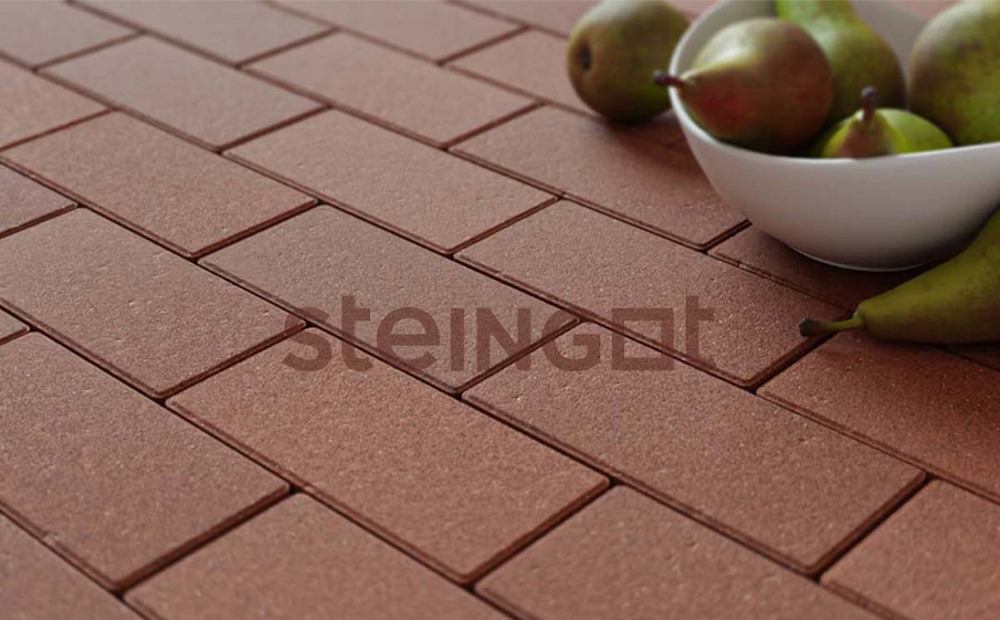 Фото Плитка тротуарная Steingot Моноцвет, Прямоугольник, коричневый, 200*100*40 мм