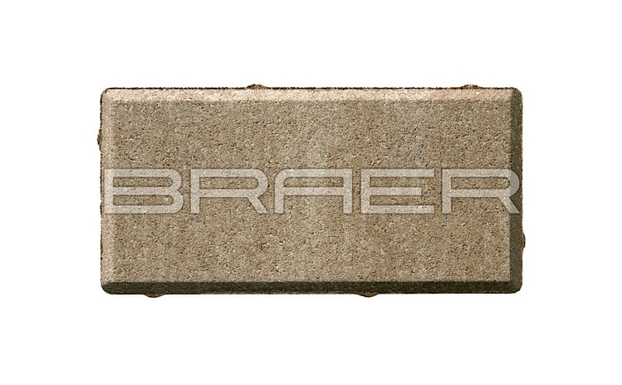 Фото Плитка тротуарная BRAER Прямоугольник Color Mix Миндаль, 200*100*60 мм