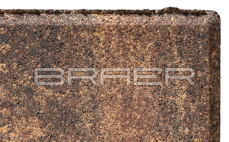 Фото Плитка тротуарная BRAER Прямоугольник Color Mix Мальва, 200*100*60 мм