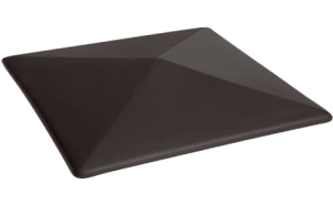 Фото Клинкерный заборный оголовок King Klinker 18 Volcanic Black, 445*585*106 мм