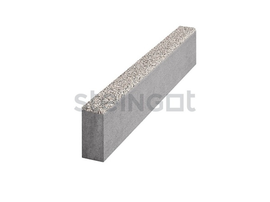 Фото Тротуарный бордюр садовый Steingot, Премиум, Белый гранит (Bianco Nero), 1000*200*80 мм