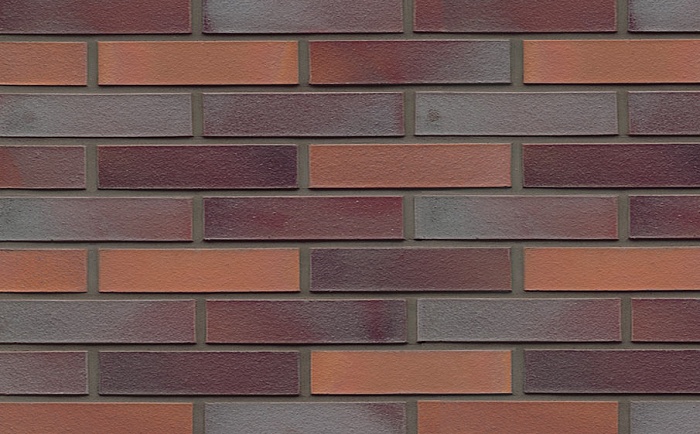 Фото Кирпич клинкерный Muhr 12 Blaurot-bunt гладкий, 240*115*52 мм