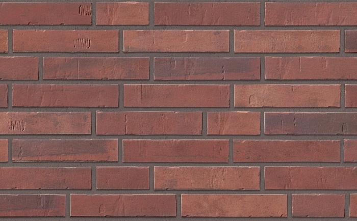 Фото Клинкерная плитка под кирпич Stroeher Kontur EG, 476 dunkelrot engobiert, 240*52*12 мм