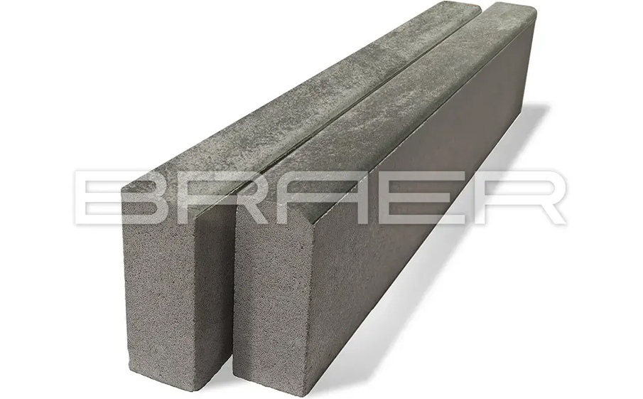Фото Тротуарный бордюр BRAER БР 100.20.8 Color Mix Туман, 1000*80*200 мм