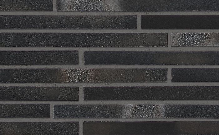 Фото Клинкерная плитка под кирпич Stroeher Riegel 50, 456 schwarz-blau, 490*40*14 мм