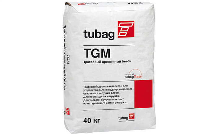 Фото Трассовый дренажный бетон tubag TGM 2/8, 40 кг