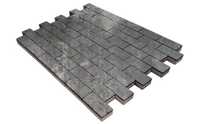 Фото Плитка тротуарная SteinRus Прямоугольник Б.6.П.6, гладкая, ColorMix Актау, 200*100*60 мм