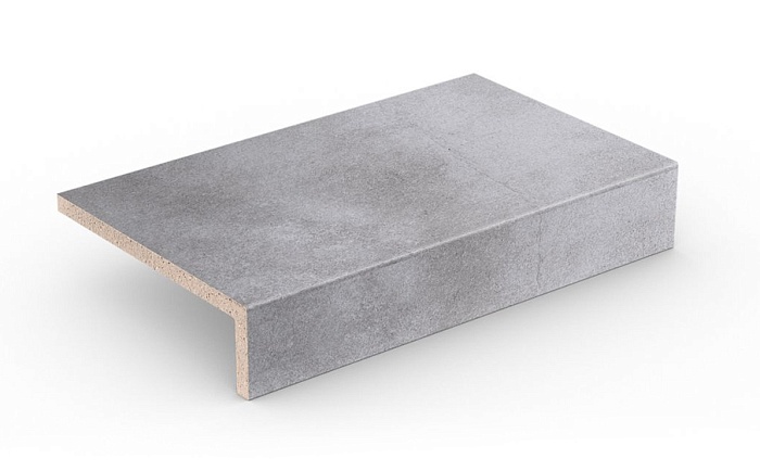 Фото Клинкерная ступень прямоугольная Stroeher Keraplatte Aera, 705 beton, 294х175х52х10 мм