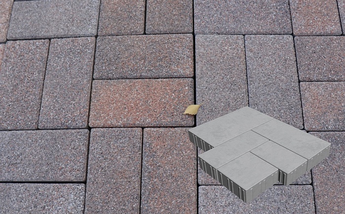 Фото Плитка тротуарная SteinRus Инсбрук Тироль Б.4.Псм.6, Backwash, Рица, толщина 60 мм