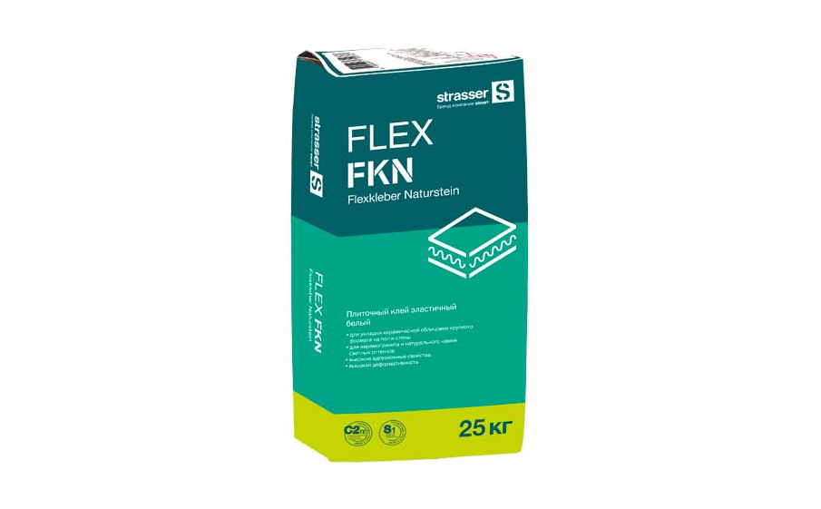 Фото Плиточный клей эластичный strasser FLEX FKN, 25 кг