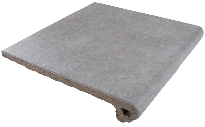 Фото Клинкерная ступень-флорентинер Gres Aragon Capri Gris 330*325*18(53) мм