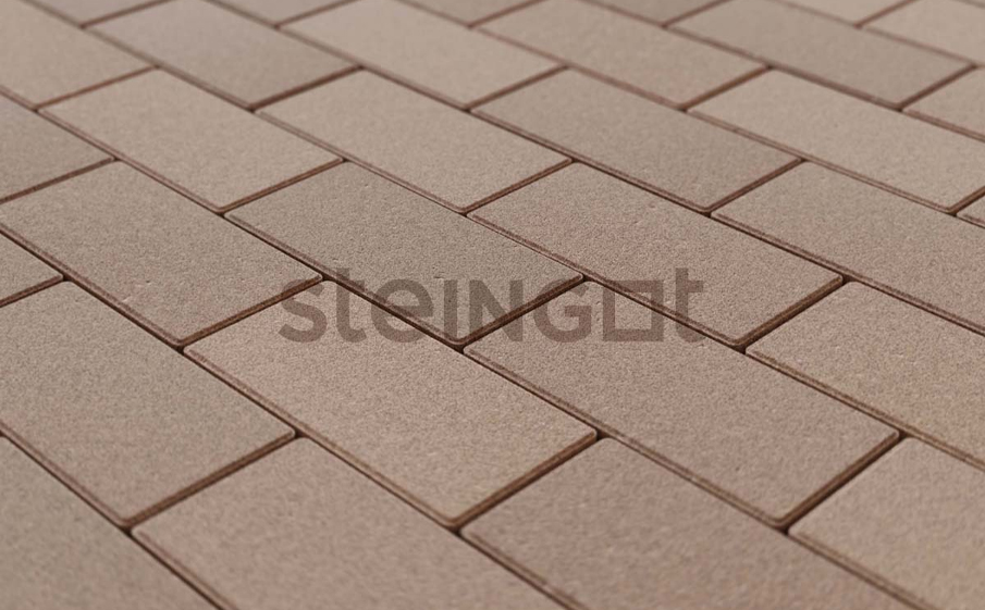 Фото Плитка тротуарная Steingot Моноцвет, Прямоугольник, бежевый, 200*100*60 мм