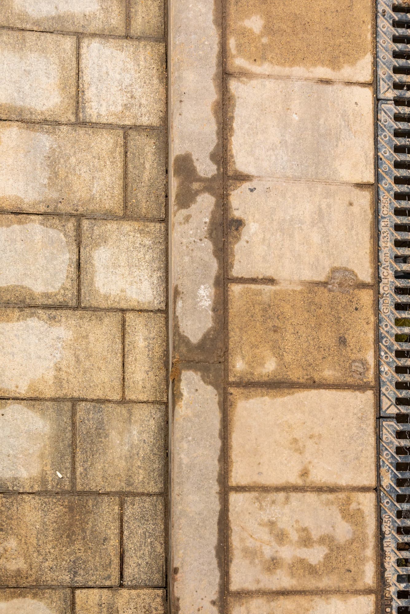 Фото Тротуарный бордюр садовый Steingot, полный прокрас, цвет серый, 1000*200*80 мм