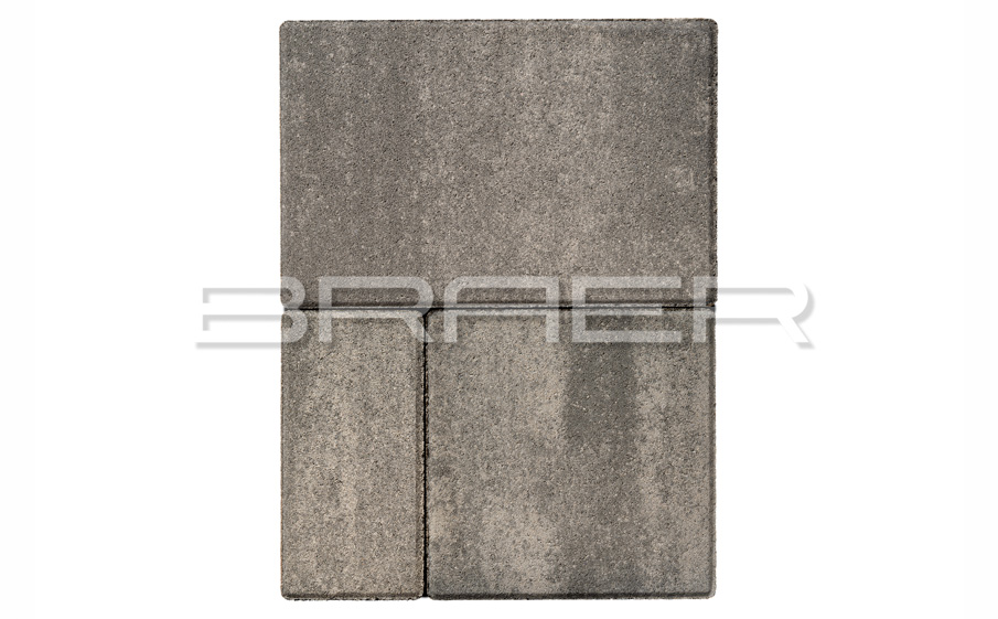 Фото Плитка тротуарная BRAER Мозаика Color Mix Туман, толщина 60 мм