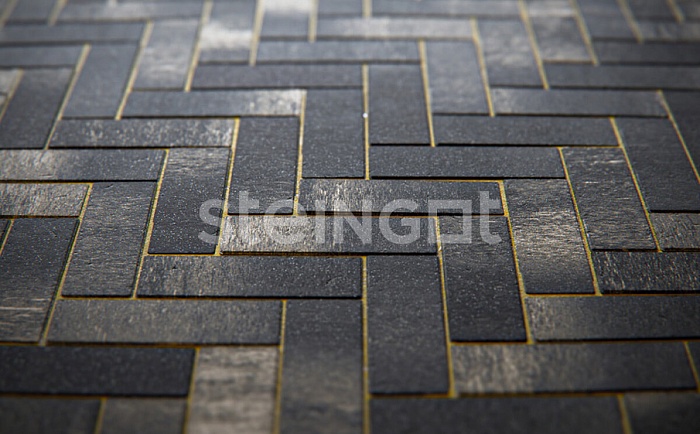 Фото Плитка тротуарная Steingot Колормикс, Паркет, Графитовый камень (Stein Black), 240*80*60 мм