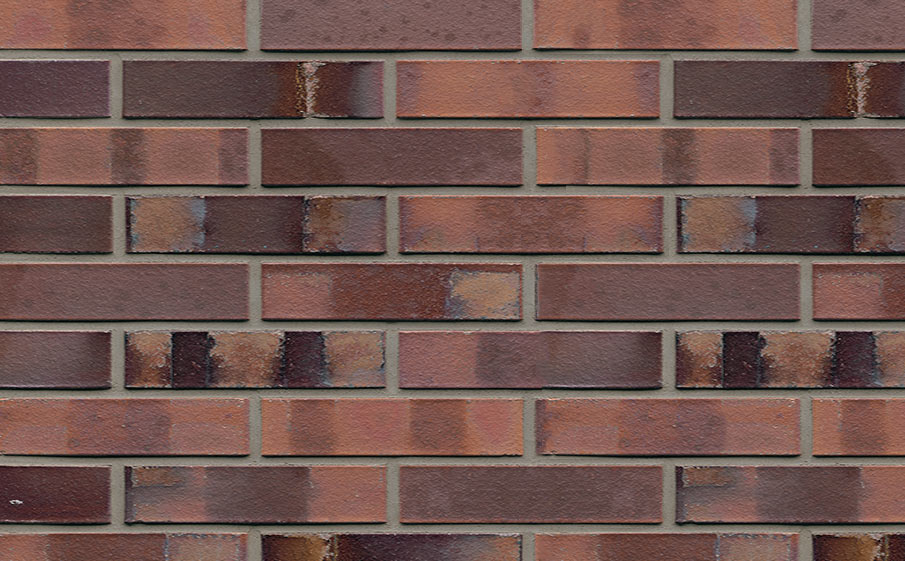 Фото Кирпич клинкерный Muhr 04S Rotbraun-bunt Spezial гладкий, 240*115*52 мм