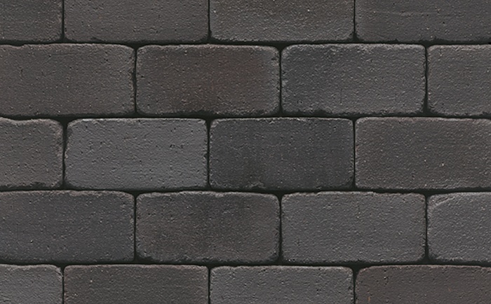 Фото Клинкерная брусчатка Muhr №15SG, Schwarz-bunt edelglanz gerumpelt, 200*100*52 мм