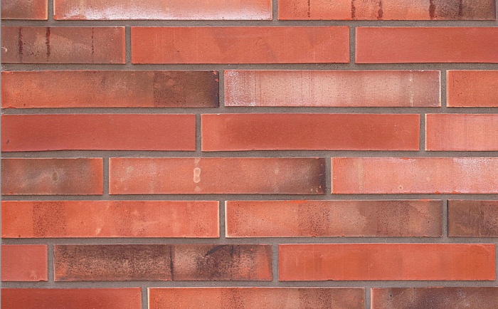 Фото Кирпич клинкерный Богандинский КЗ Монблан 06/8 красно-коричневый микс, 295*85*50 мм