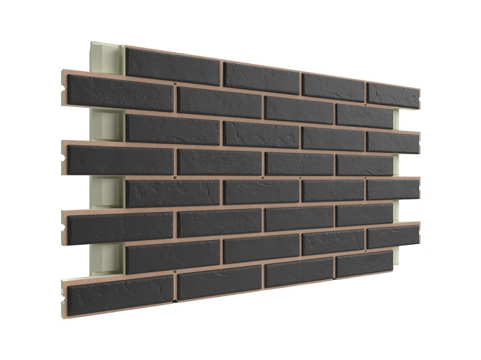 Фото Термопанель ППУ с клинкерной плиткой толщиной 8,5 мм BestPoint Classic Graphite 1166*616*65 мм